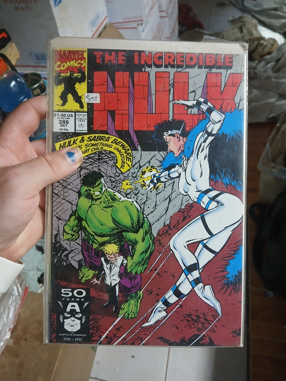 issue of The Incredible Hulk #386 published by Marvel Comics in October 1991